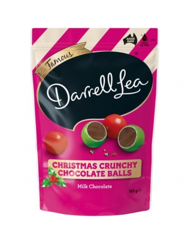 Darrell Lea Kerst knapperige chocoladeballetjes 160 g x 12