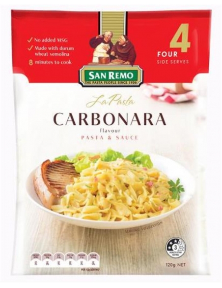 La Pasta Carbonara 4 Serves 120gm x 1