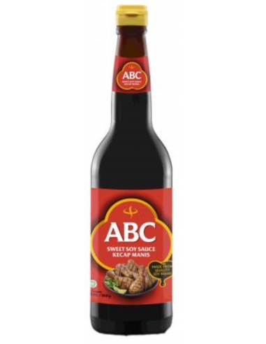 Abc Ketjap Manis (salsa di soia dolce) Etichetta Rossa Bottiglia da 620 Ml