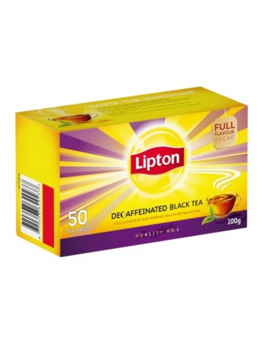 Lipton Afkoffeineerde zwarte theezakjes 50s