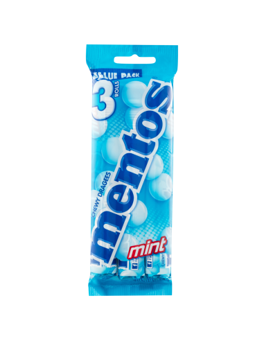 Mentos Mint Multipack 37,5 g 3 verpakkingen x 20