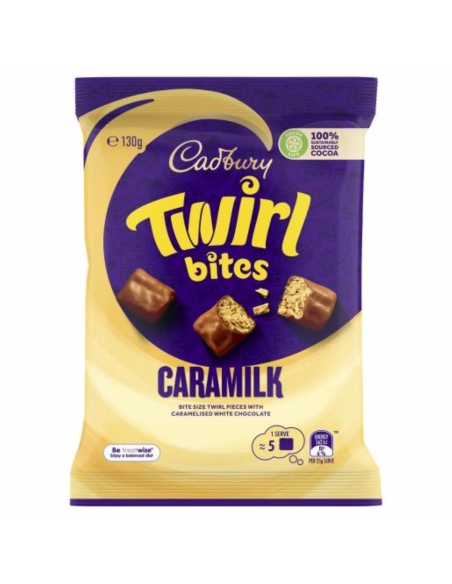 Cadbury 旋转 Caramlk Bites 130gm x 14