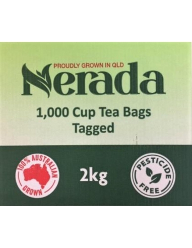 Nerada Sachets de tasse à thé String & Tag, paquet de 1000, carton