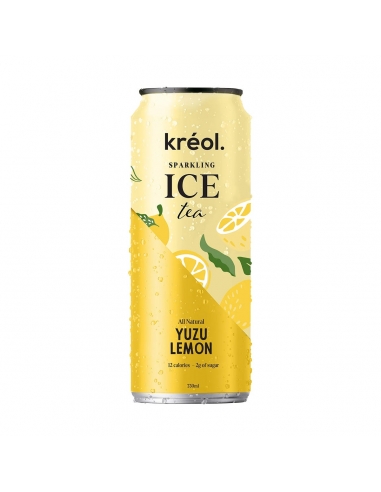 Kreol Sparkling Ice Tè Yuzu limone 330ml x 12