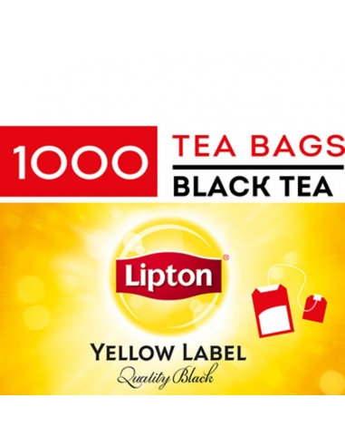 Lipton Sachets de tasse à thé, étiquette jaune, paquet de 1000, carton