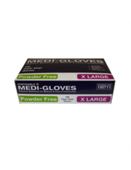 Workplace Gloves Vinyl Clear Extra Large Powder Free 100 Pack Packet
