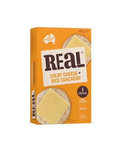 Cracker di riso e formaggio Real Colby 40 g x 8