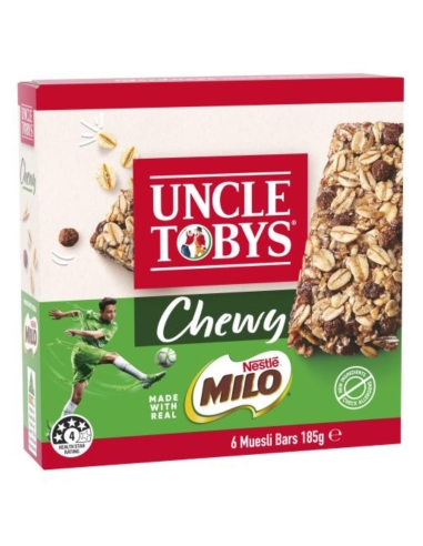 Uncle Toby Chewy Cereal Bar Muesli Bars Milo 185gm