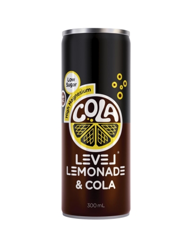 Latas de limonada y cola Level 300ml x 12