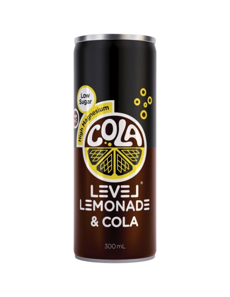Level Lemonade Cola Cans 300ml x 12