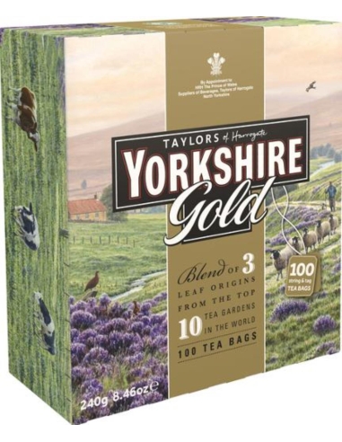 Talyors Of Harr Bustine di tè Yorkshire Gold da 100 pezzi