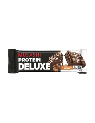 Musashi Proteína Delu58g x Brownie de chocolate y caramelo 58g x 12
