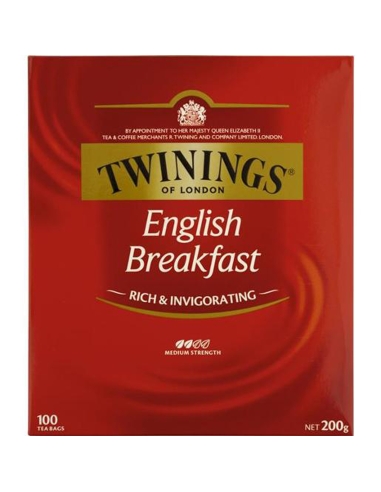 Twinings Sachets de thé classiques du petit-déjeuner anglais 100