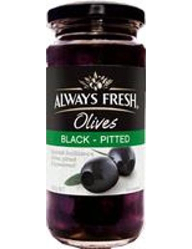 Always Fresh Ontpitte zwarte Spaanse olijven 220 gram