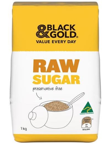 Black & Gold Raw 1 kg di zucchero