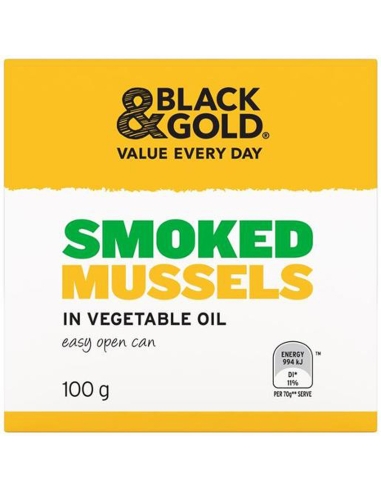 Black & Gold Moules fumées 100 g x 24