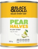 Black & Gold Pear Halves In Light Syrup 825gm x 1