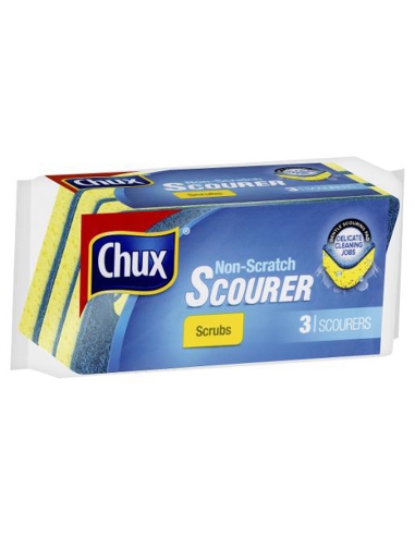 Chux Scourer Scrub Kitchen Non Scratch 3 Pack x 1