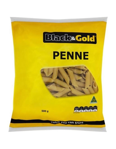 Black & Gold Penne Pâtes 500 g x 12