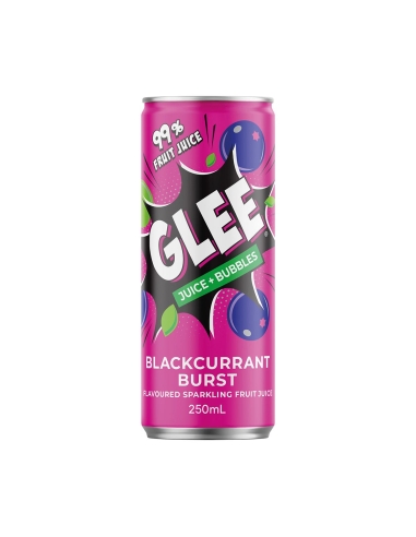 Glee Juice & Bubbles Blackcurrant Burst 250 ml x 24