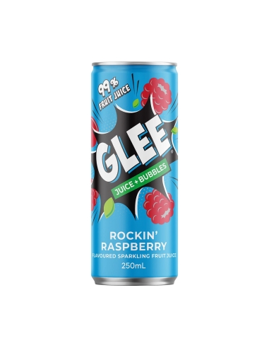 Glee Juice & Bubbles Rockin-framboos 250 ml x 24