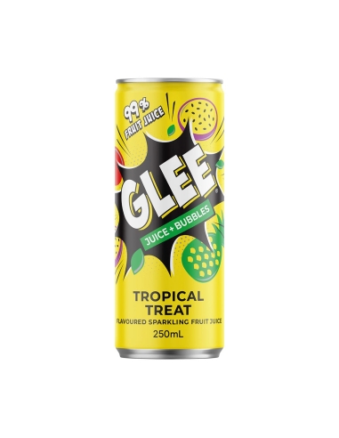 Glee Juice & Bubbles Tropikalny przysmak 250 ml x 24