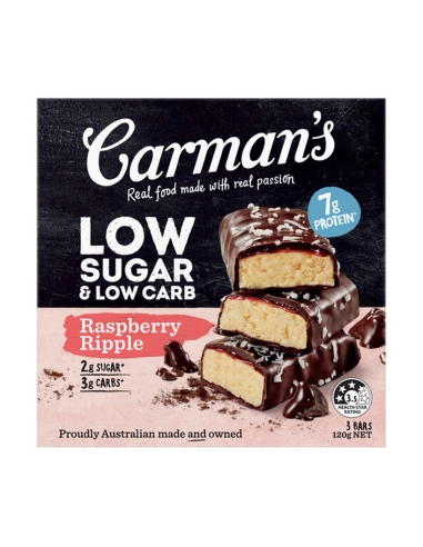 Carman's Low Sugar & Low Carb Raspberry Ripple 120g x 12