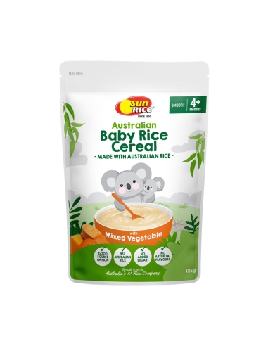 Sunrice Baby Rice Getreide mit gemischtem Gemüse 125g