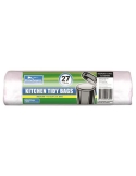 Cast Away Kitchen Tidy Bags Roll Medium 50 Pack 27 Litre 510 by 610 mm x 20
