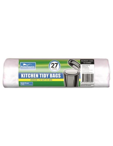 Cast Away Rouleau de sacs de rangement de cuisine moyen, paquet de 50, 27 litres, 510 x 610 mm x 20