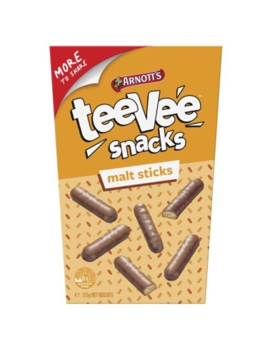 Arnotts Malt Teevee Snacks Biscuits Multi Pack 315gm