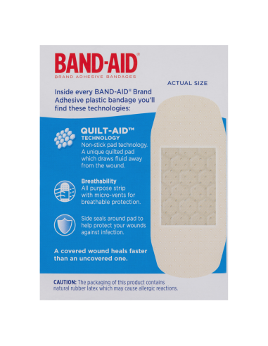 Bandaid プラスチックストリップ Extra ワイド 40 パック x 6