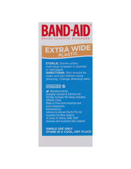 Bandaid Strisce di plastica Extra Va bene 40 Confezione x 6