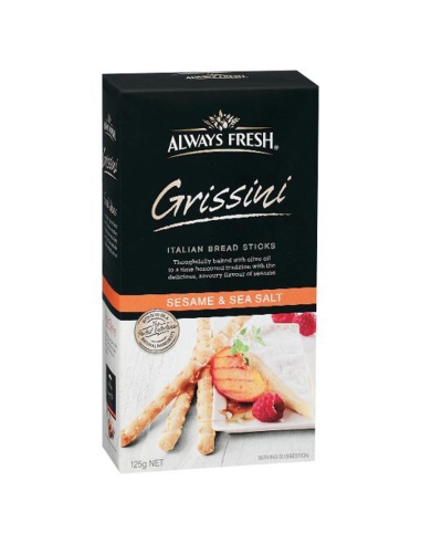 Always Fresh Sesame & Sea Salt Grisini 125gm