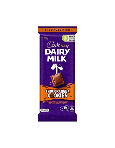 Cadbury Dairy Milk Chocolate Orange & Cookies 167g x 16