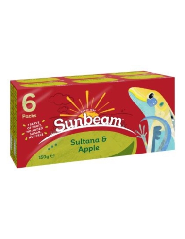 Sunbeam Confezione Snack Mele e Uva sultanina Confezione da 6 X 25 gr