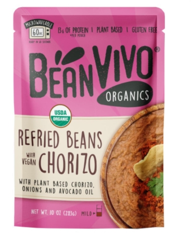 BeanVIVO Organic Refried Beans with Vegan Chorizo 283g x 6