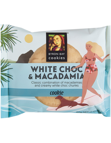 Byron Bay Cioccolato Bianco Macadamia 60g x 12