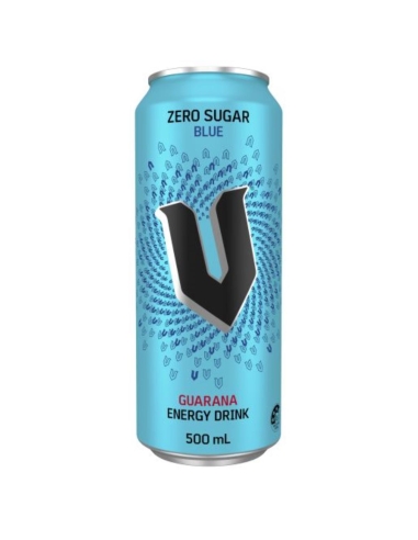 V Energy Blauw zonder suiker Energy Drink 500 ml x 12