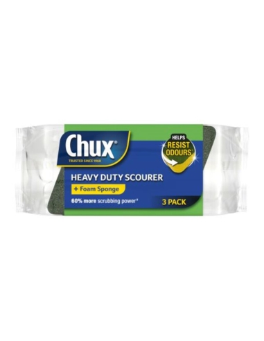 Chux Scourer Heavy duty Foam 3 Pack x 1