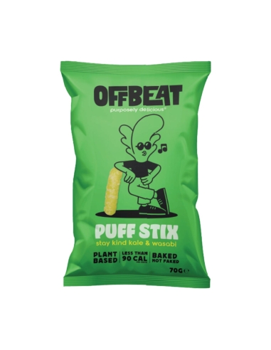 Offbeat Puff Stix Kale & Wasabi 70g x 6