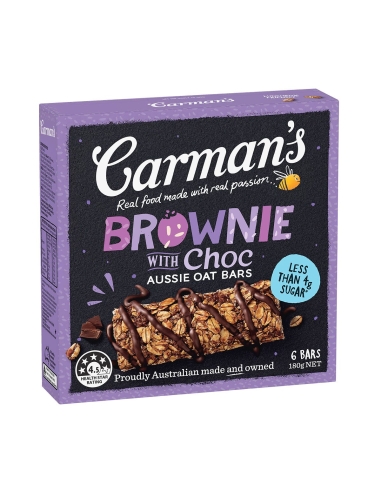 Carman's Aussie Oat Choc Brownie 6 Pack 180g x 1