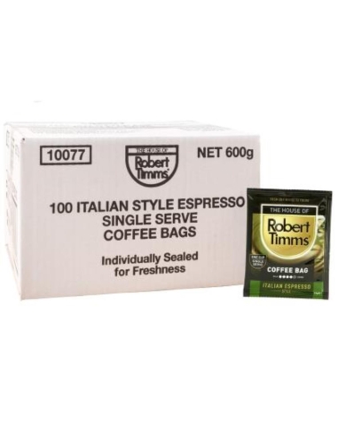 Robert Timms Caffè Portion Control Bags Italian Espresso Style 100 confezione x 1