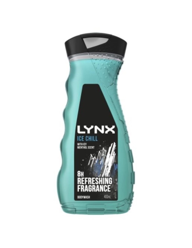 Lynx Ice Chill Mens Shower Gel 400ml x 6