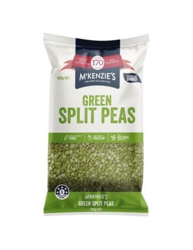 Mckenzies Green Split Peas 500gm x 12