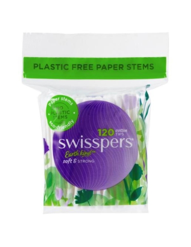 Swisspers Punte di cotone Stems di carta 120 Pack x 12