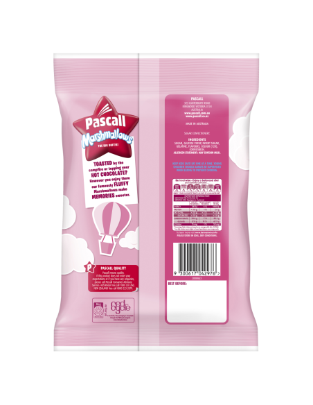 Pascall Marshmallows Vanilla & Raspberry 280gm x 10
