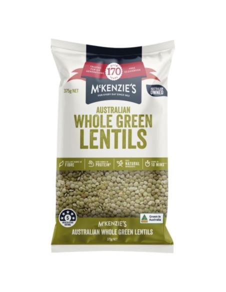 Mckenzies Lentilles vertes entières 375gm x 1