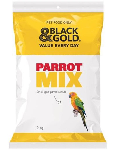Black & Gold Uccello del pasto del pappagallo 2kg x 1