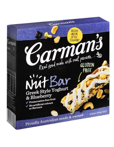 Carmans Greek Style Yoghurt & Blueberry Nut Bar 160gm x 1